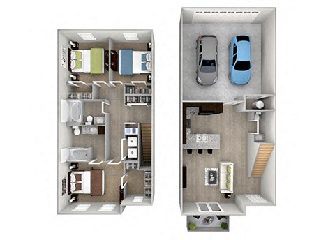 Whitney Floor Plan at The Edison at Rice Creek I and II, Shoreview Minnesota